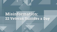 Misinformation | 22 Veteran Suicides a Day - Policy Research Associates