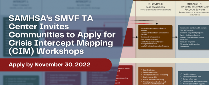 SAMHSA’s SMVF TA Center Invites Communities to Apply for Crisis Intercept Mapping (CIM) Workshops